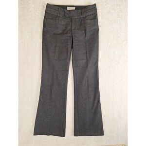 Banana Republic Martin Fit Pants Womens 4 Charcoal Black Flare Stretch 28x29.5